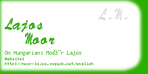 lajos moor business card